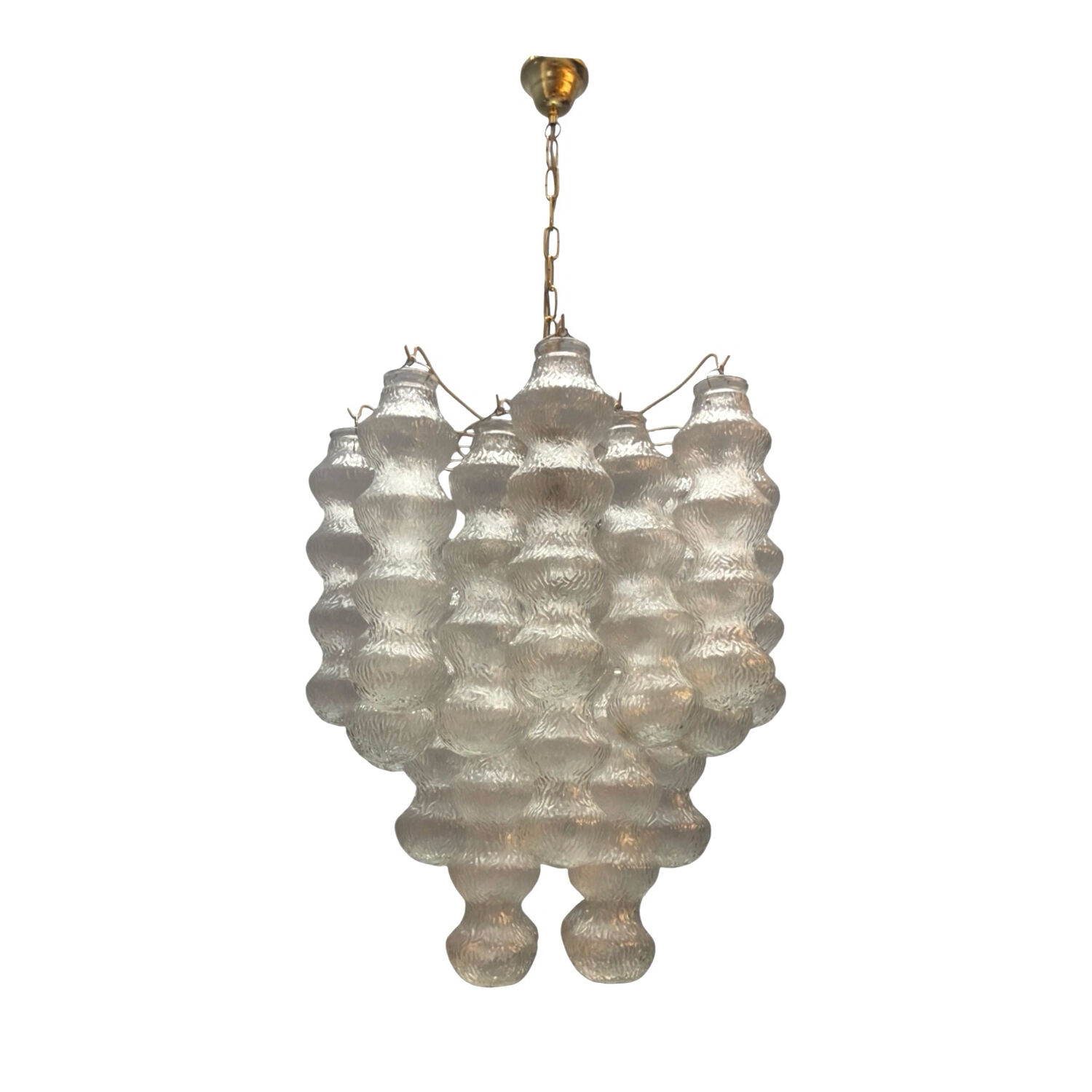 Lustre en verre de Murano à bulles, années 1980, Italie