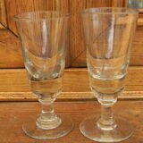 Set of 2 glass absinthe glasses