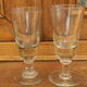Set of 2 glass absinthe glasses