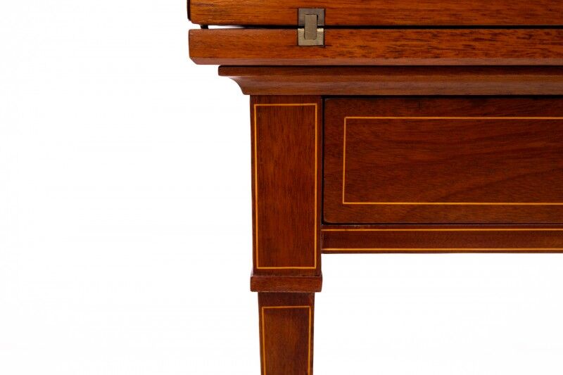 Folding game table, Western Europe, around 1890. Antique. After renovation.