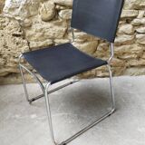 Lot of 6 chrome metal chairs