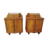 Massive chene and formica bedsides