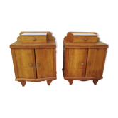 Massive chene and formica bedsides
