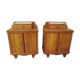 Massive chene and formica bedsides