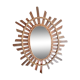 Sun mirror in bamboo and rattan, 70x55 cm