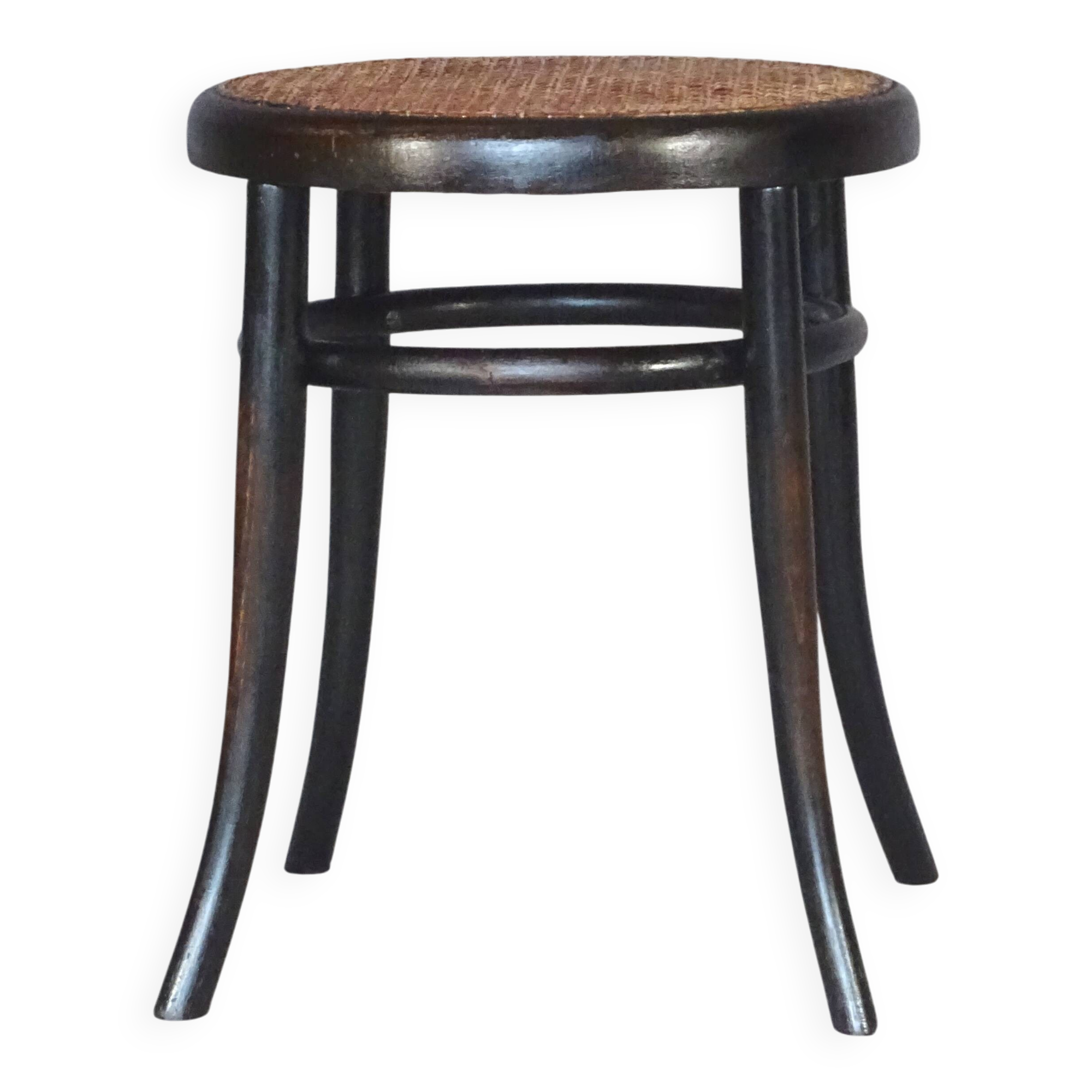 Tabouret bistrot en bois-courbé par LEBRUN, 1890, No Thonet