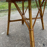 Table en rotin vintage