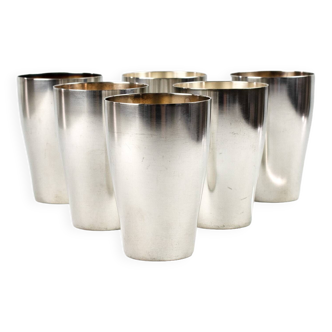 Set of 6 WMF Silver Cups from 30s / 40s, Vintage cocktail accessories