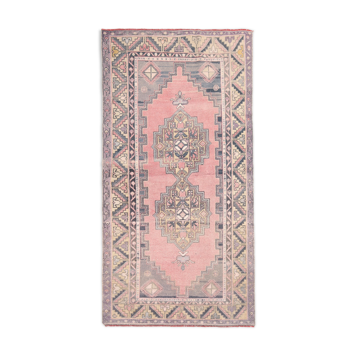 Dusty Pink Wool Turkish Rug