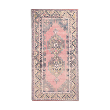 Dusty Pink Wool Turkish Rug