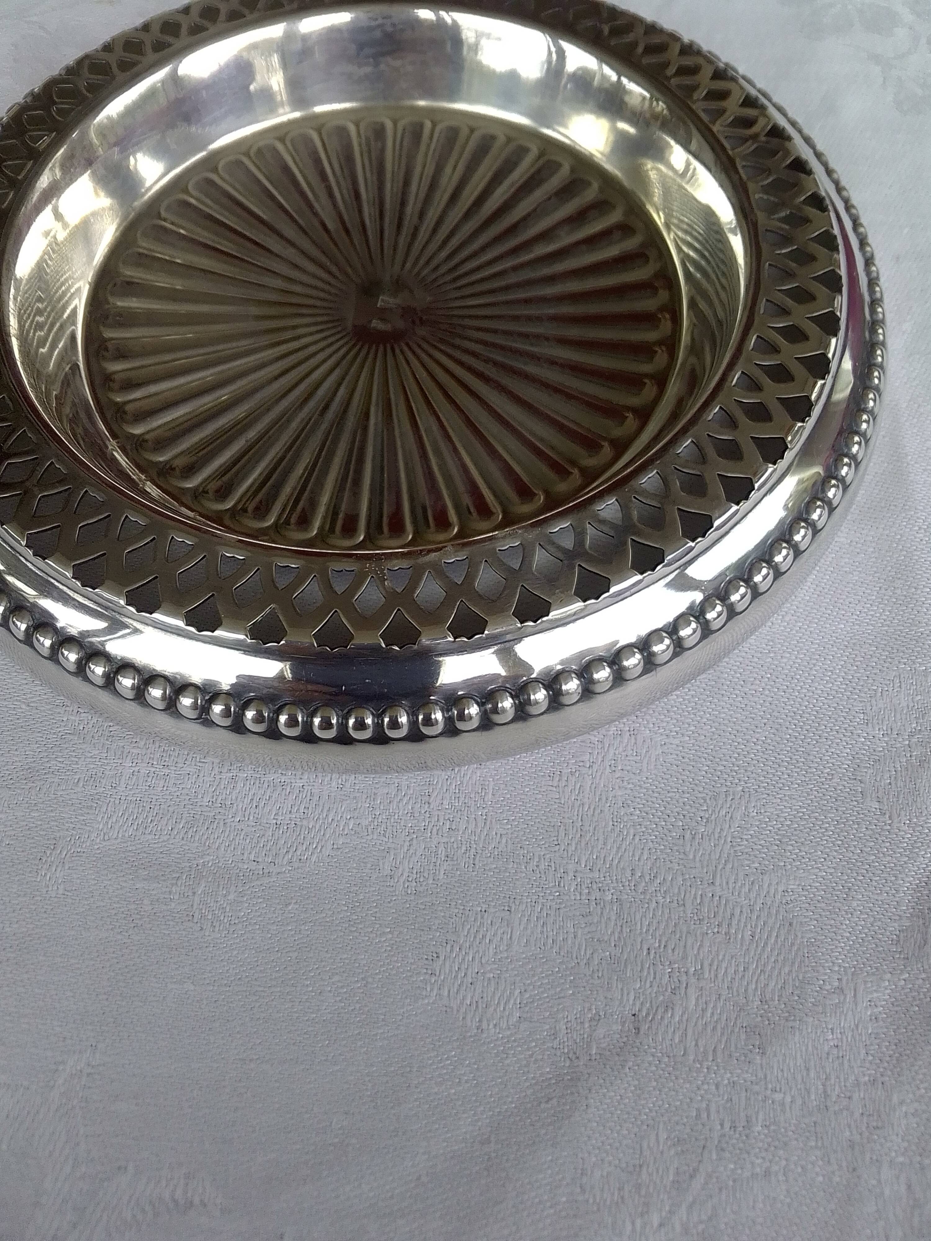 2 dessous de verre bouteille métal argenté