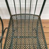 Set of 2 old chairs of square 1900