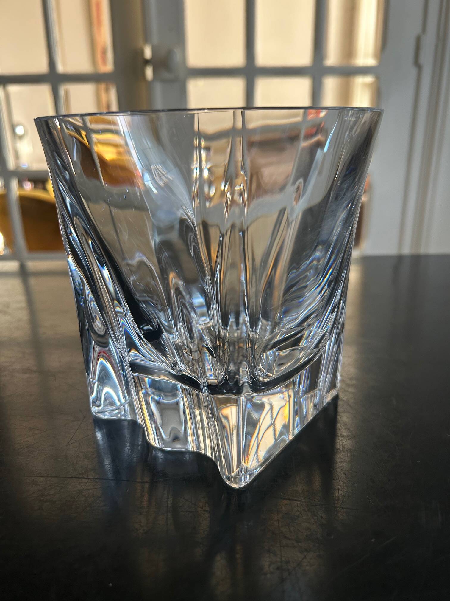 Crystal cut vase