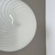 Large 38cm "swirl" murano glass ceiling wall light by vetri murano, italy, 1970s