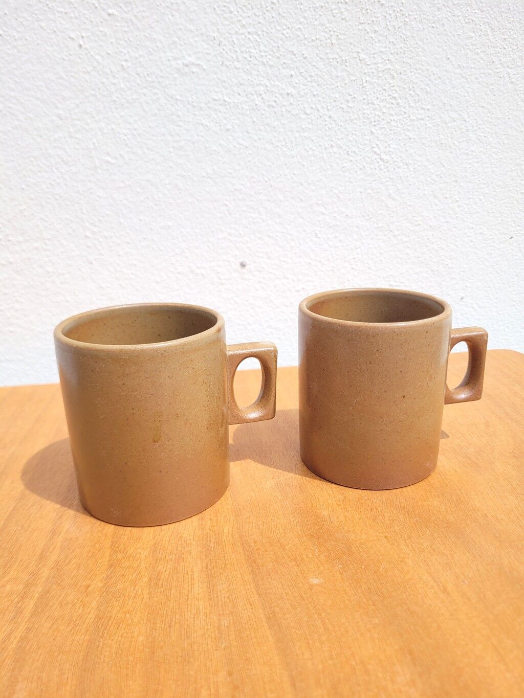 Set of 2 stoneware mugs from the 70s Brenne.