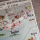 Vintage school map mdi FRANCE Corsica Massif Central