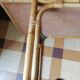 Coffee table bamboo rattan ceramic decollee 1960 70