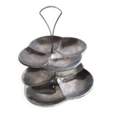 Retro display stand in silver-plated metal – 1960s design