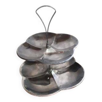 Retro display stand in silver-plated metal – 1960s design