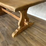 Solid elm monastery farm table