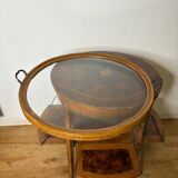 English tea table, with system, modular shelf and removable top, 1920