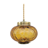 Amber glass hanging lamp