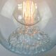 Mid-century italian chrome and murano glass pendant lamp