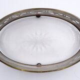 Louis XVI oval centerpiece in silver metal - 19th century