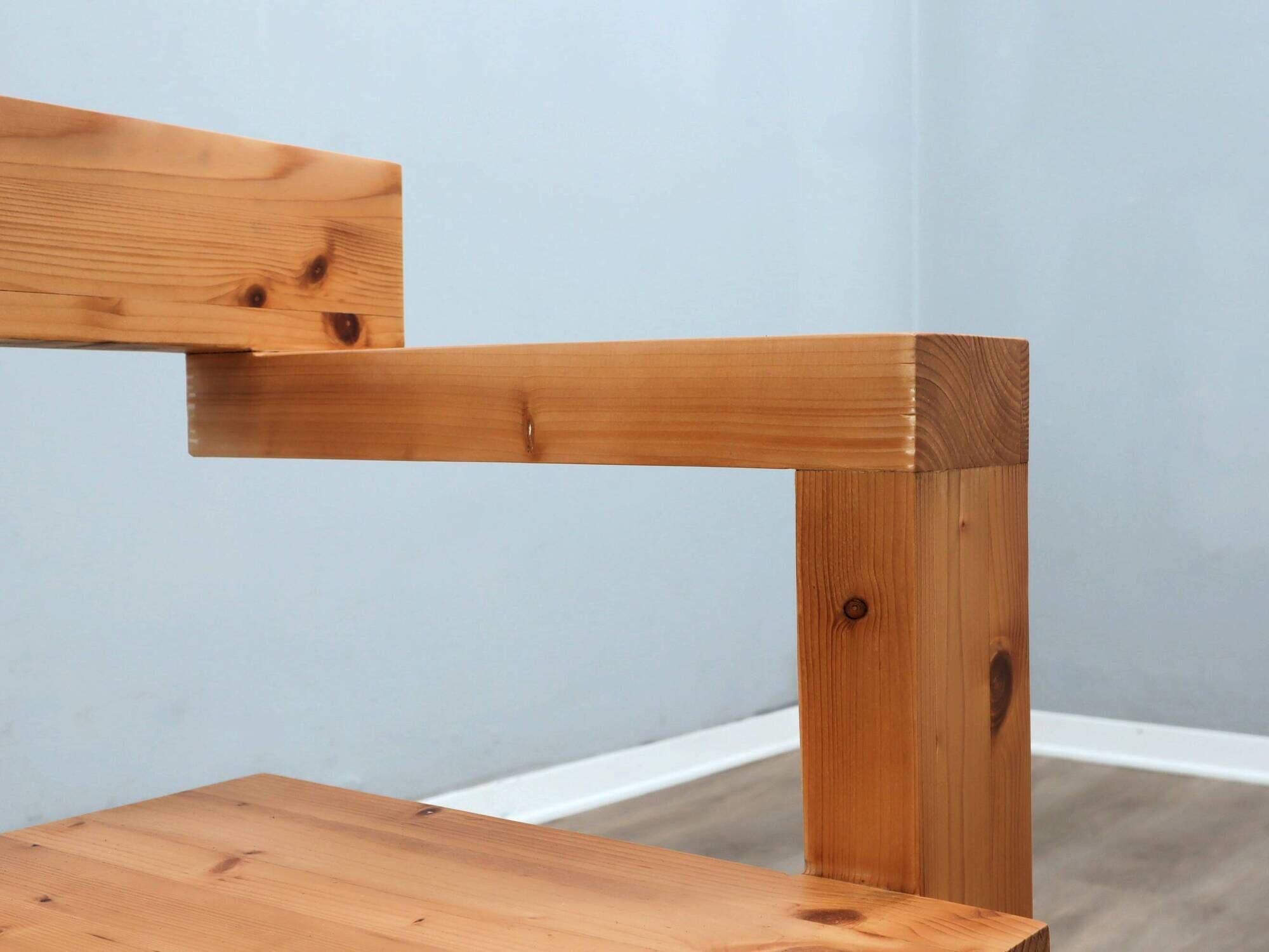 1980s Steltman Chair larch wood by Gerrit Rietveld