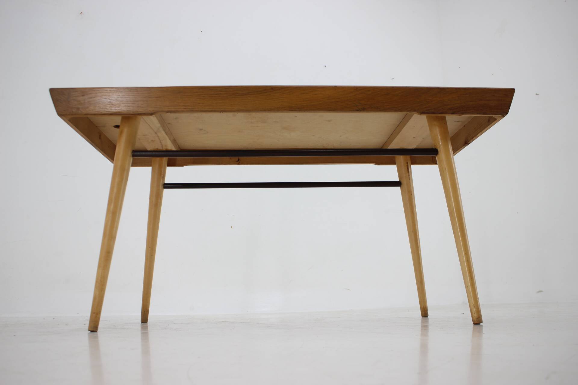 1960s Coffee Table With Opaxit Glass, Czechoslovakia