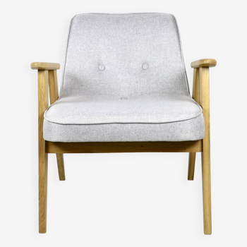 Beige Bouclé Model 366 Lounge Chair by Józef Chierowski, 1970s