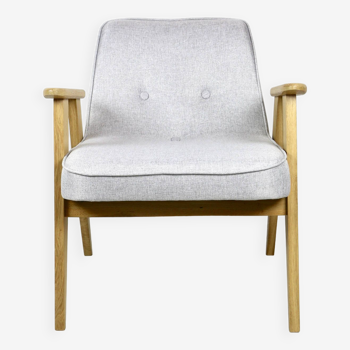 Fauteuil Modèle 366 Bouclé Beige par Józef Chierowski, 1970s