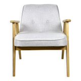 Fauteuil Modèle 366 Bouclé Beige par Józef Chierowski, 1970s