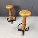 Mid century brutalist bar stools, 1960s - set of 7