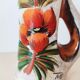 Vintage vase enamels of flowers signed Tess