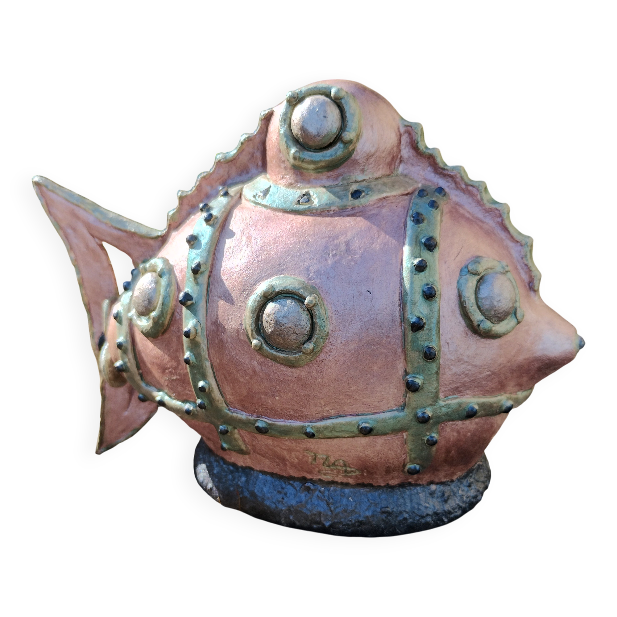 Nautilus sandstone sculpture. Unique handmade piece.