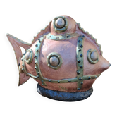 Sculpture grès Nautilus. Pièce unique faite main