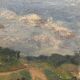 Tableau paysage de campagne ancien