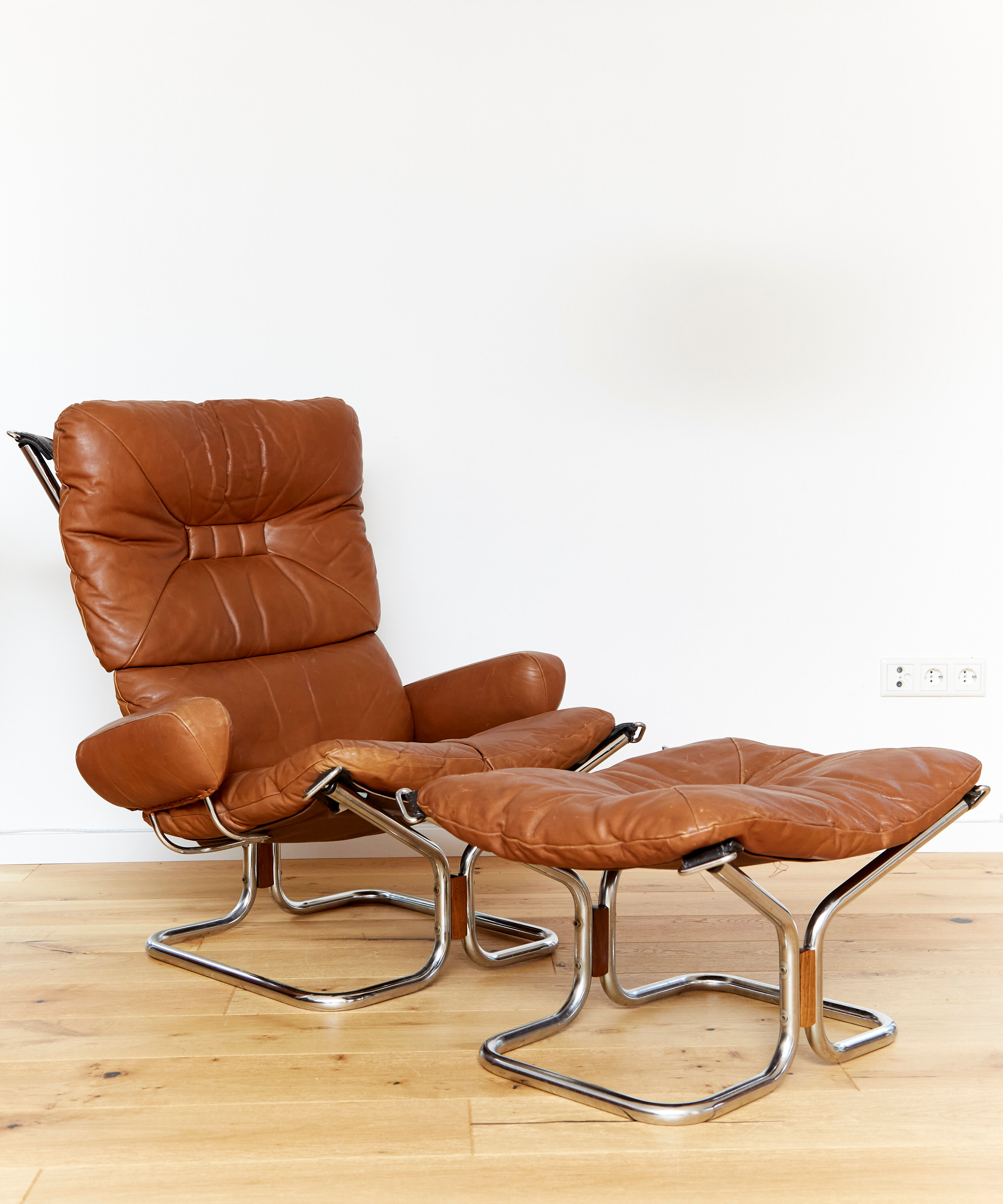 Armchair & ottoman design Harald Relling published by Langlos Fabbriker Stranda Norway