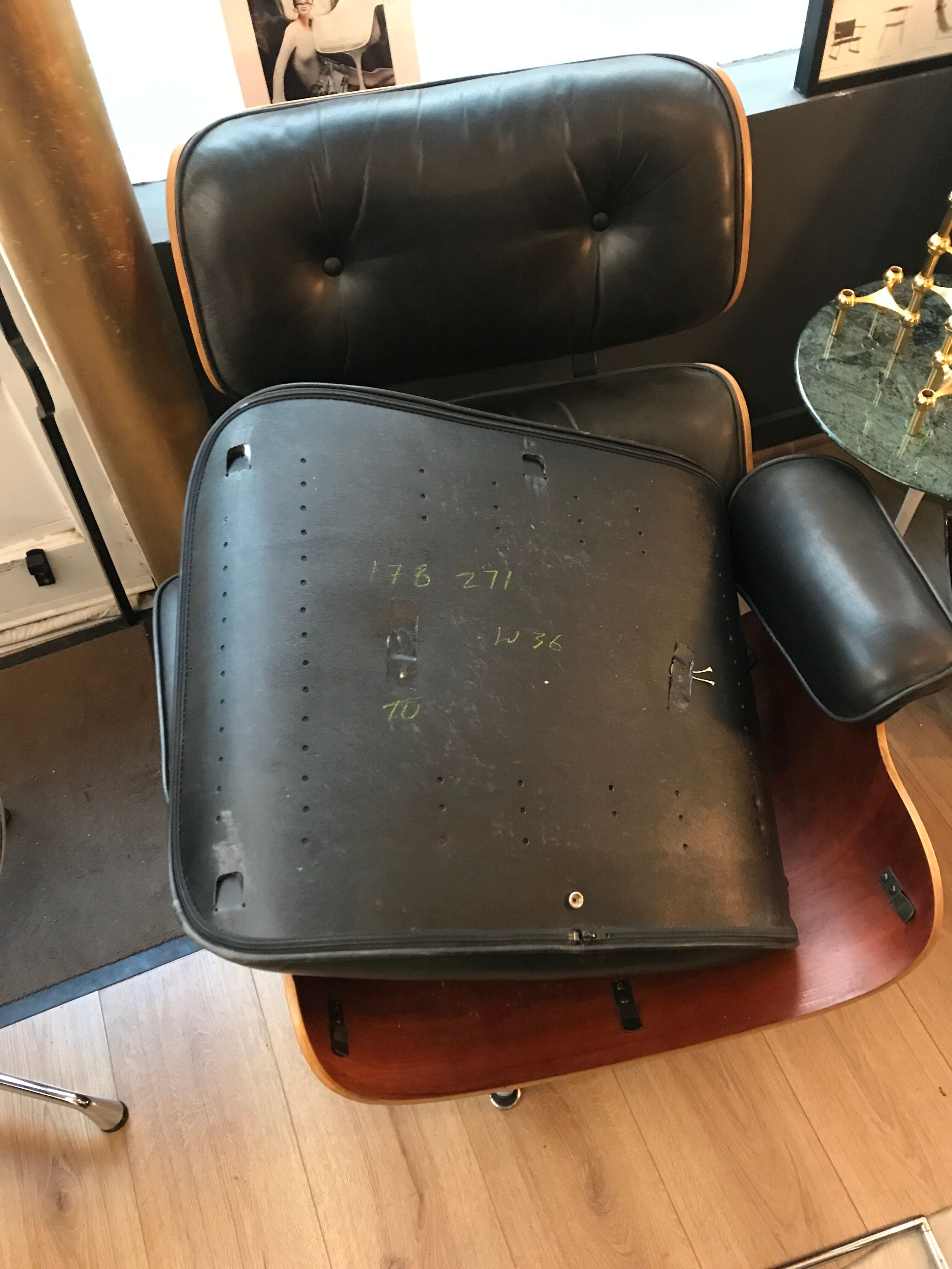 Lounge chair and ottoman by Charles & Ray Eames US edition Herman Miller 1980