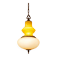 Opaline glass and brass suspension, Italy, 1960s.