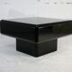 Table basse bois laqué noir, France, circa 1970