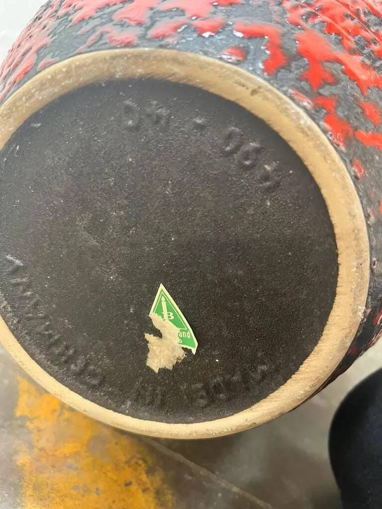 ORANGE VASE / PITCHER RETRO WABISABI STYLE