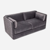 Canapé haga gris velour, design scandinave