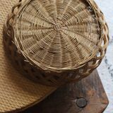 Vintage twisted wicker basket