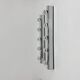 Set of 2 Targetti Sankey chrome wall lamps, 1970s