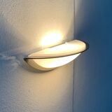 Postmodern German wall lamps from the space age by Glashütte Limburg, set of 2