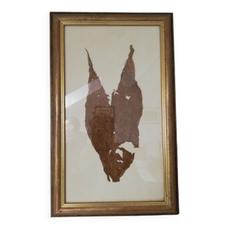 Decorative painting with CUBA tobacco leaf