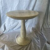 side table finished in bone marquetry