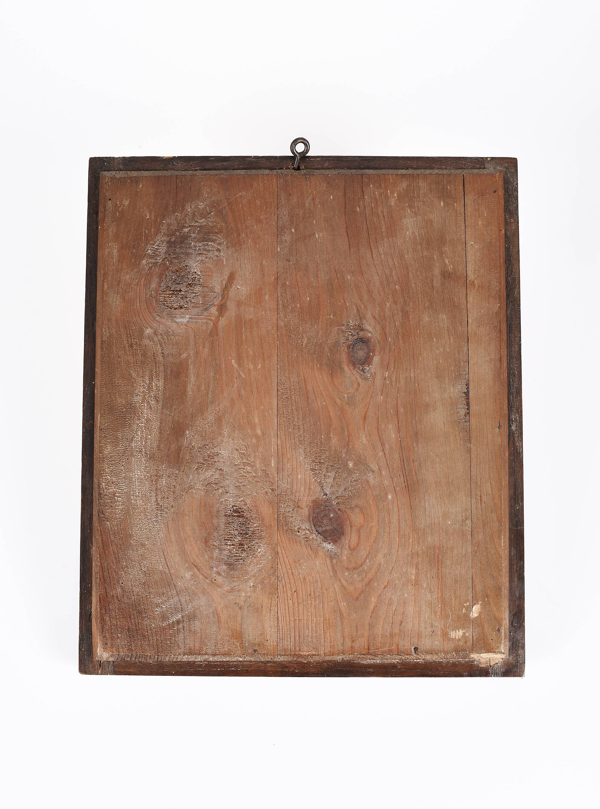 Old rectangular mirror, wooden frame